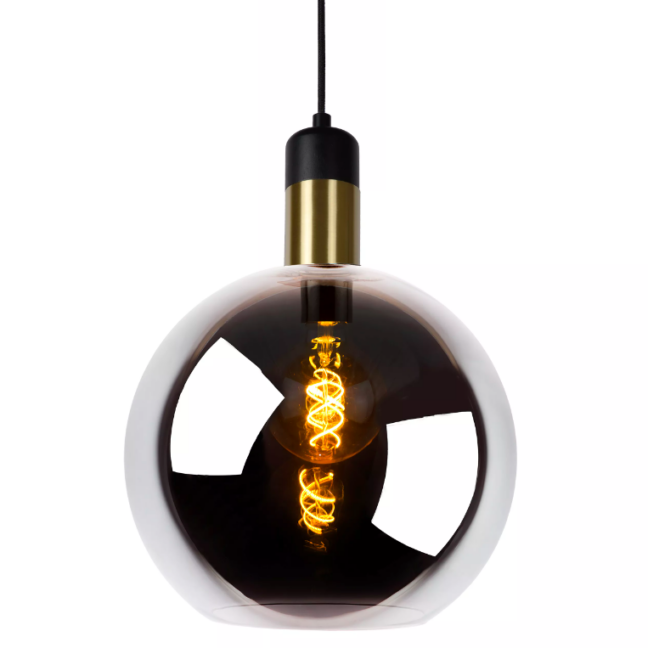 Lampa wisząca Julius 28 z przyciemnianego szkła w kształcie kuli