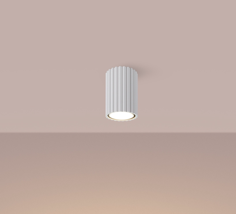 Nowoczesny spot sufitowy Karbon w białej tubie