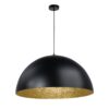 Nowoczesna, duża wisząca lampa Sferoma 70 w eleganckim złotym odcieniu