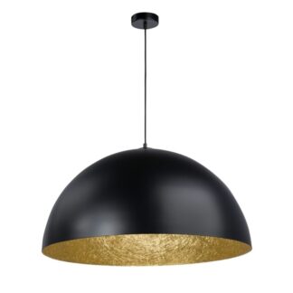 Nowoczesna, duża wisząca lampa Sferoma 70 w eleganckim złotym odcieniu