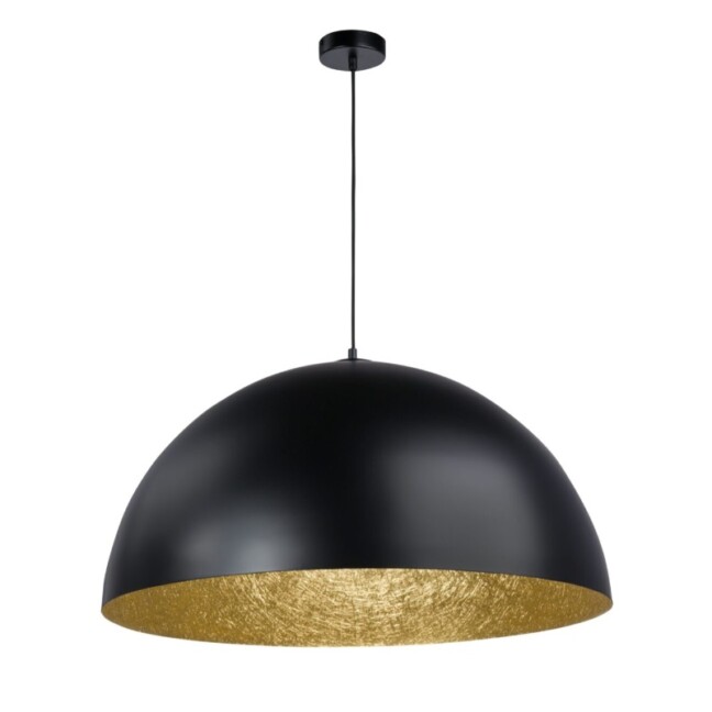 Nowoczesna, duża wisząca lampa Sferoma 70 w eleganckim złotym odcieniu