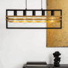 Nowoczesna wisząca lampa HexaBlock 5 w złoto-czarnym kolorze