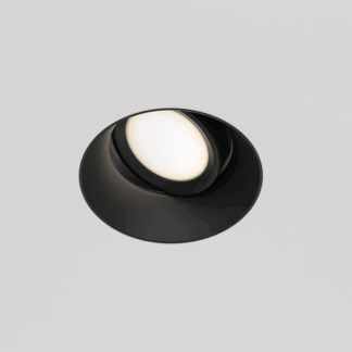 Czarne wpuszczane oczko sufitowe Dot od Maytoni z możliwością regulacji