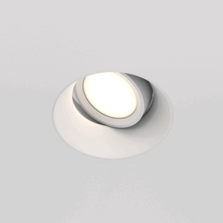 Wpuszczana biała oprawa sufitowa Dot marki Maytoni z ruchomym oczkiem