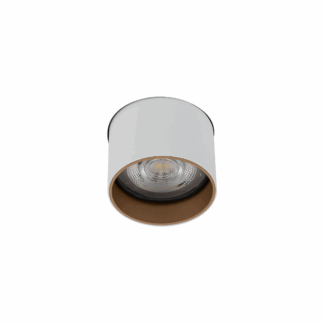 Wsuwany, biało-złoty spot sufitowy Mono Slide Trimless