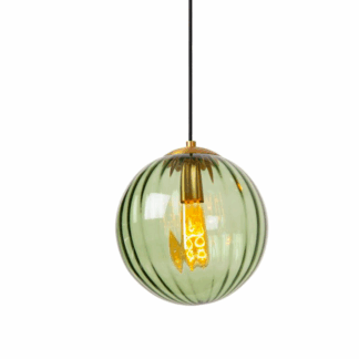 Wisząca lampa Monsaraz 25 w zielonym dekoracyjnym szkle – kula