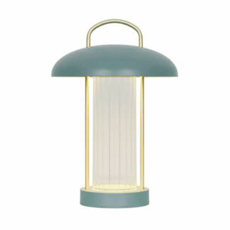 Przenośna, ściemniana lampka stołowa Mirano w zielonym kolorze