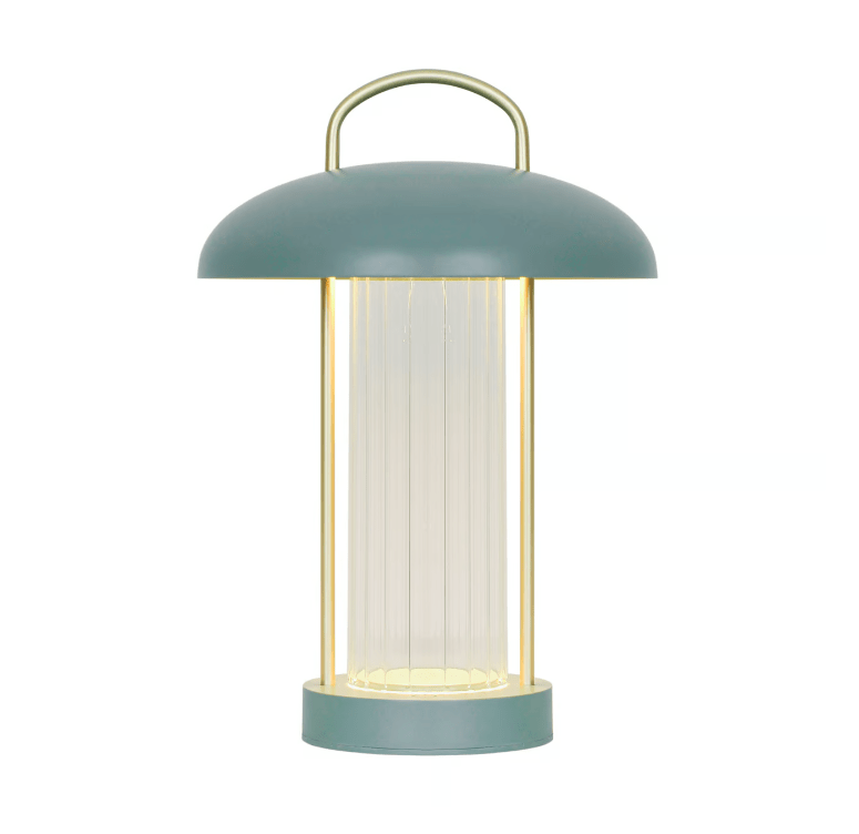 Przenośna, ściemniana lampka stołowa Mirano w zielonym kolorze