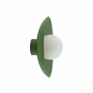 Ozdobny zielony kinkiet Slate do salonu