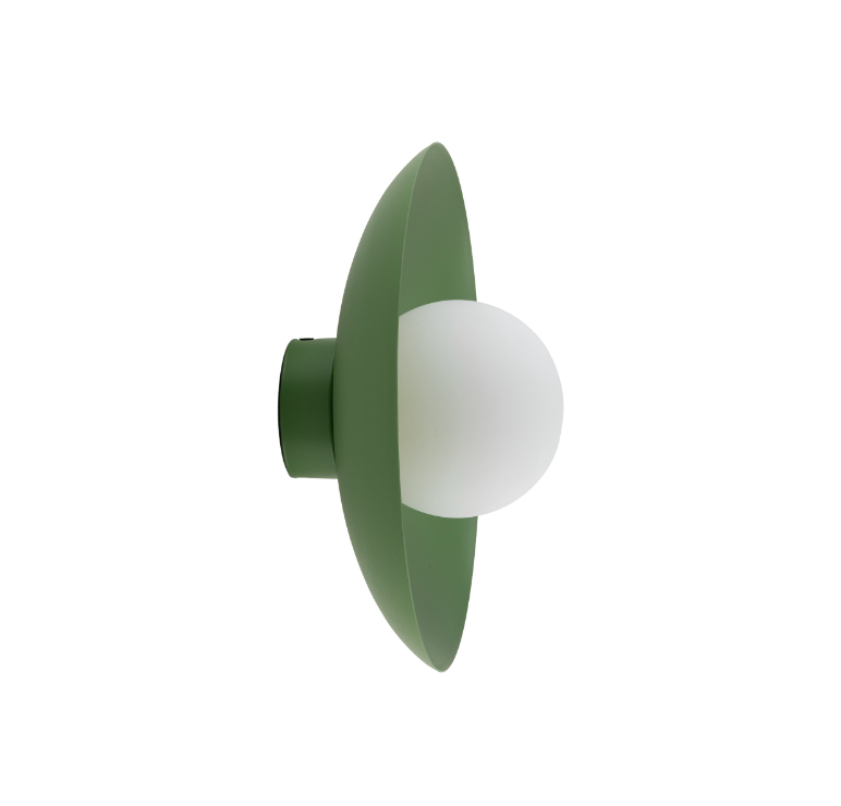 Ozdobny zielony kinkiet Slate do salonu