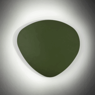 Zielona lampa ścienna Stone 3 do sypialni z pośrednim oświetleniem