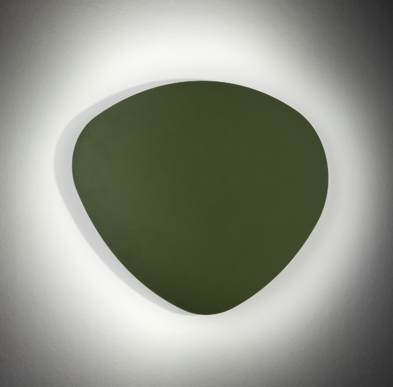 Zielona lampa ścienna Stone 3 do sypialni z pośrednim oświetleniem