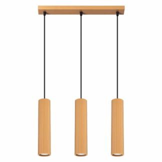 Złota wisząca lampa Karbon 3 z tubowymi zwisami
