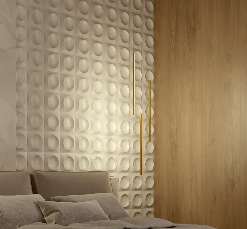 Złota, smukła lampa wisząca Halo LED o długości 100 cm z efektem odbitego światła