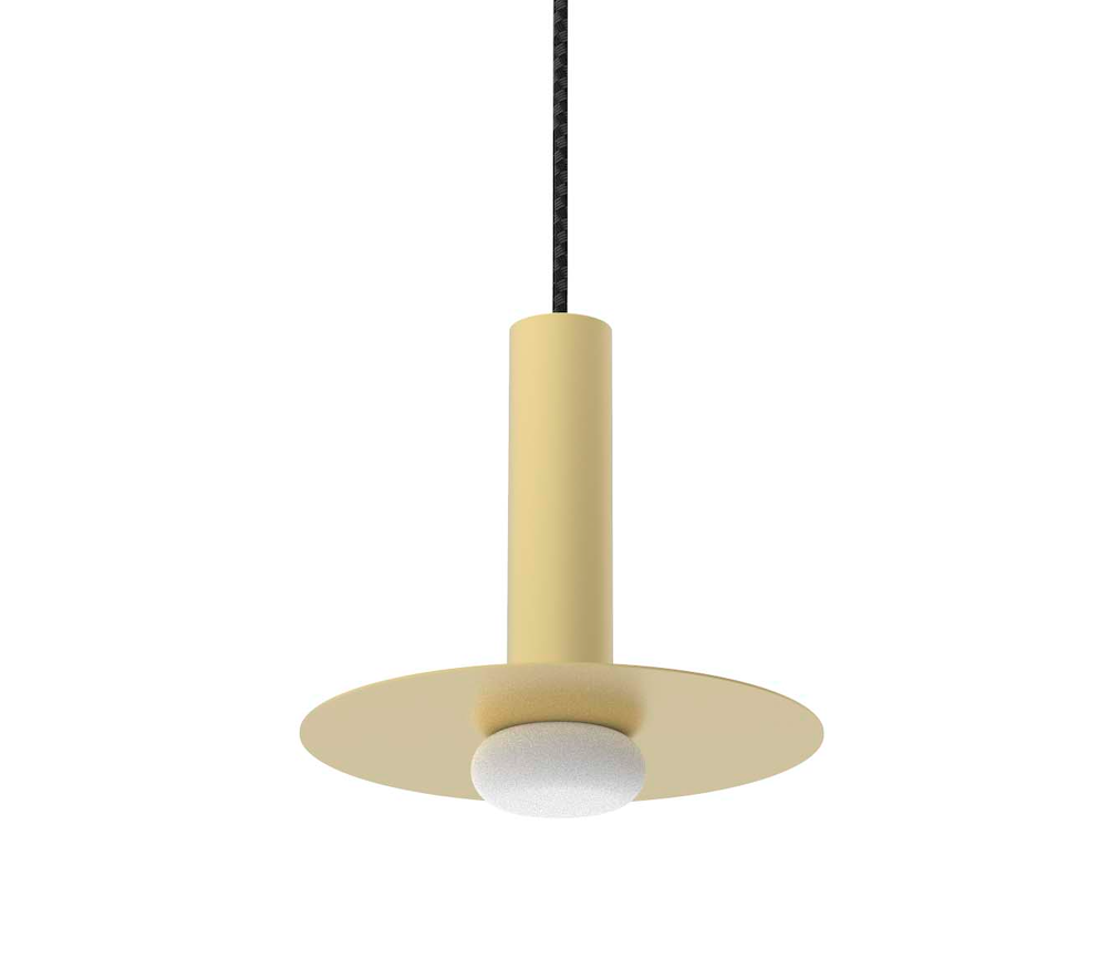 Złota wisząca lampa Reina LED nad stolik nocny Robin