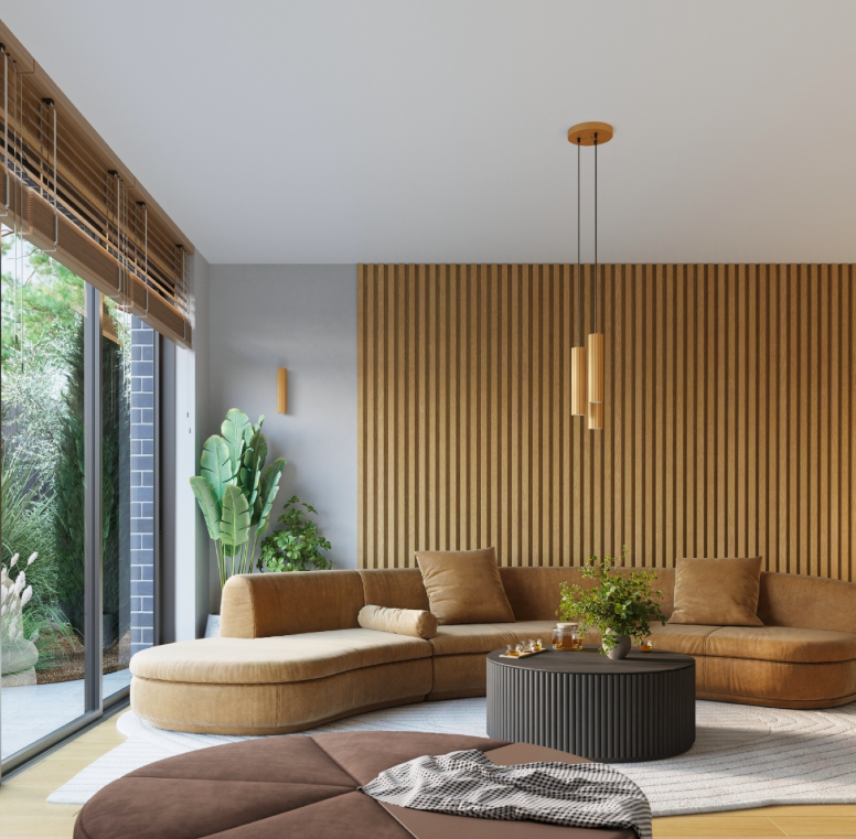 Złota wisząca lampa sufitowa Karbon 3 w kształcie tub