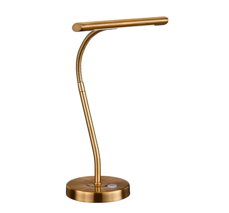 Lampka LED w kolorze patyny do biura kancelarii Curtis