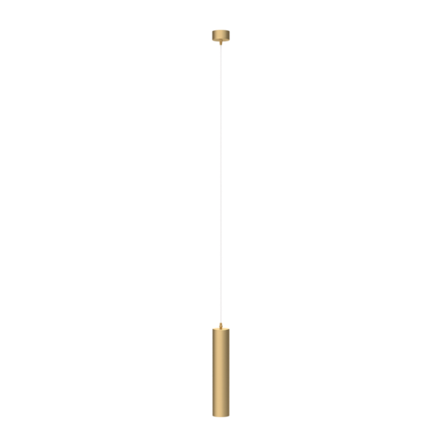 Wisząca lampa tuba w złotym kolorze Focus Maytoni