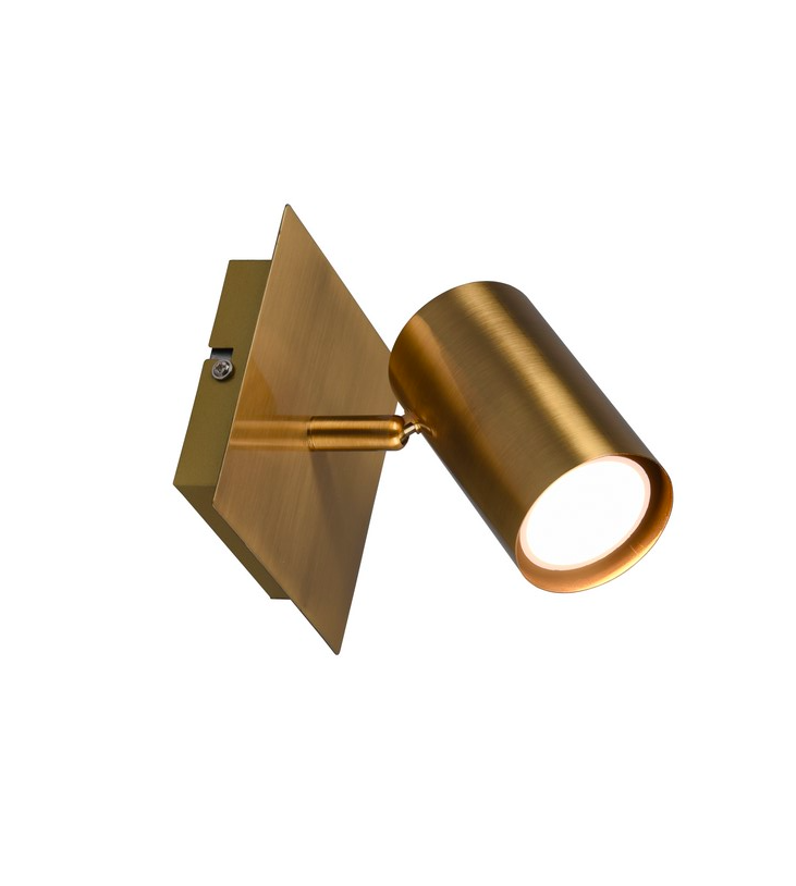 Złoty kinkiet Marley z regulowanym reflektorem