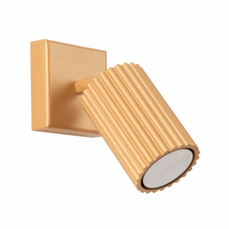 Ruchomy kinkiet Karbon w złotym kolorze do nowoczesnego salonu