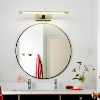 Złoty LED-owy kinkiet łazienkowy Isla 41 cm z regulacją barwy światła i klasą szczelności IP44