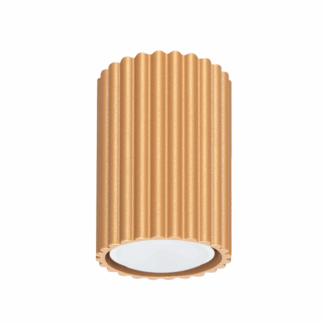 Nowoczesny sufitowy spot Karbon w złotym kolorze