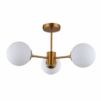 Złoty żyrandol Roma do sypialni skutecznie rozprasza światło