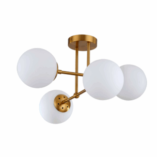 Nowoczesny złoty żyrandol Roma z czterema punktami świetlnymi