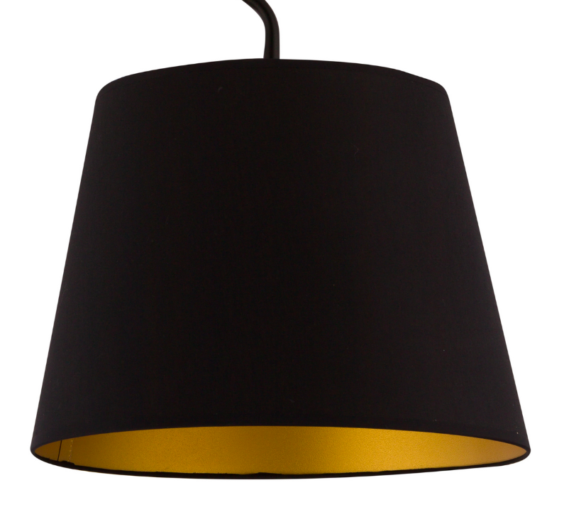 Zyrandol do sypialni CrossBee czarny abazur