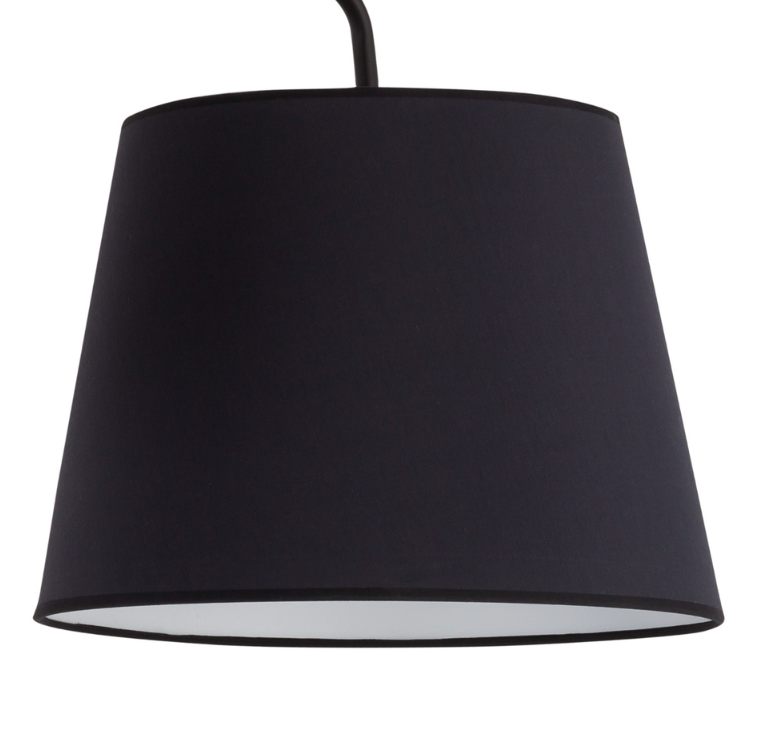 Żyrandol sufitowy CrossBee z dwoma czarnymi abażurami