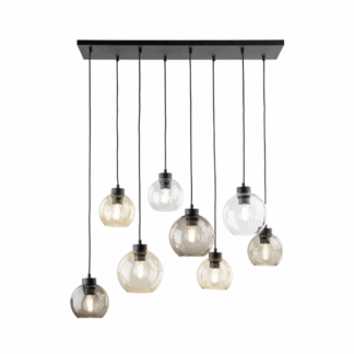 Żyrandol Cubus 8 z barwnymi szklanymi kulami