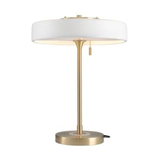 Elegancka biała lampa biurkowa w stylu ArtDeco