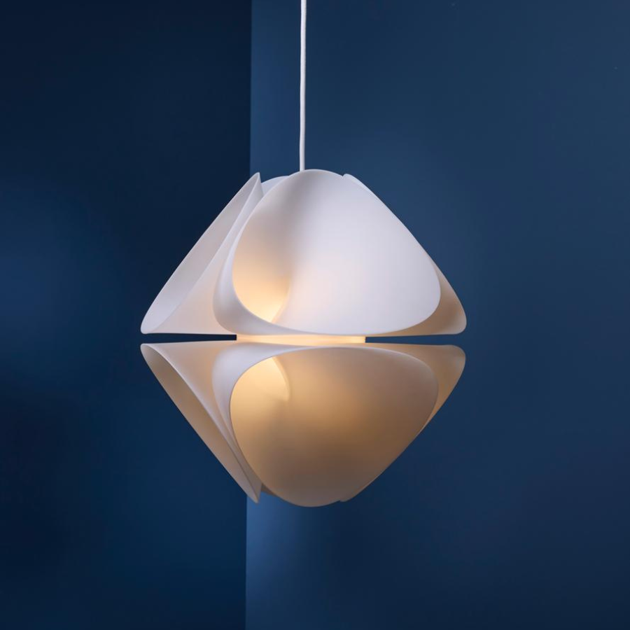 Nowoczesna lampa wisząca Nova z unikalnym kloszem w kształcie stożków wykonanym z półprzezroczystego materiału