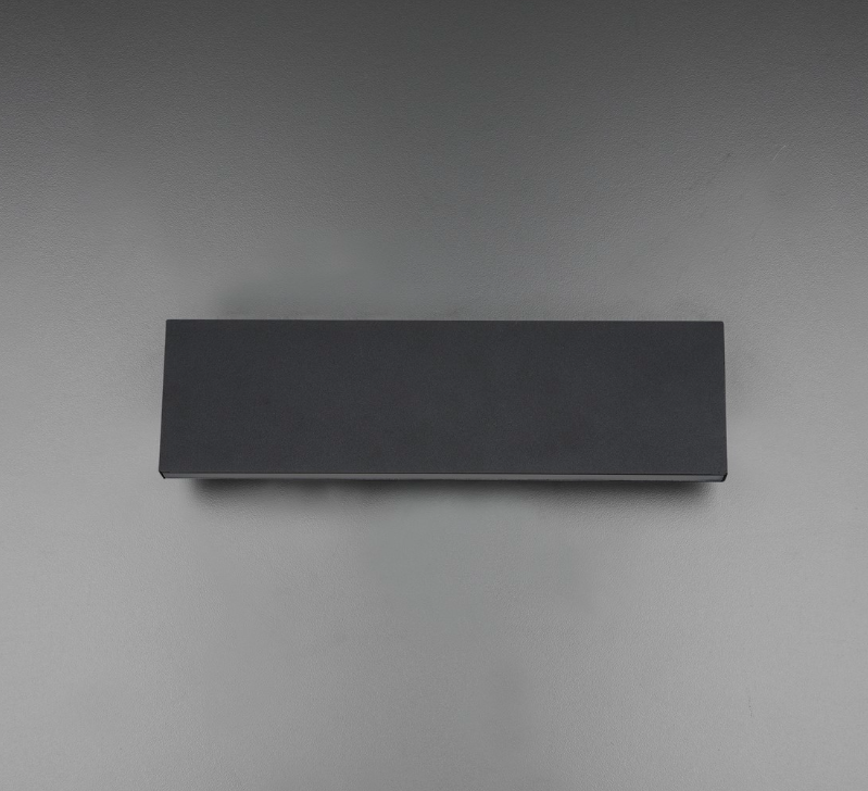 Antracytowy kinkiet LED Concha o płaskim designie, 2x6W