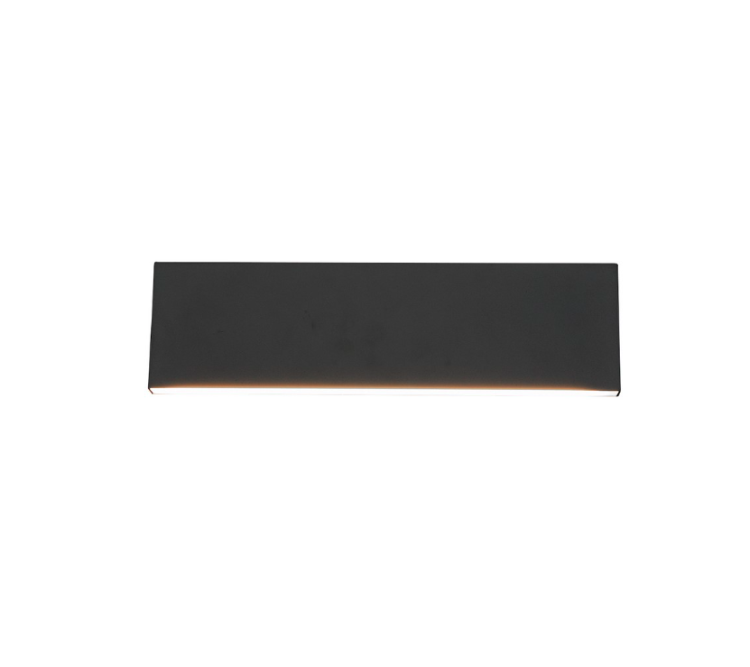 Antracytowy kinkiet LED Concha o płaskim designie, 2x6W