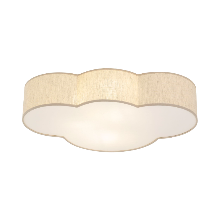 Beżowa chmurka – lniany plafon sufitowy dla dzieci Cloud 4