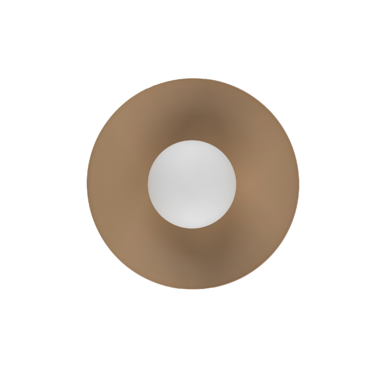 Beżowy stylowy kinkiet Slate z białą kulą