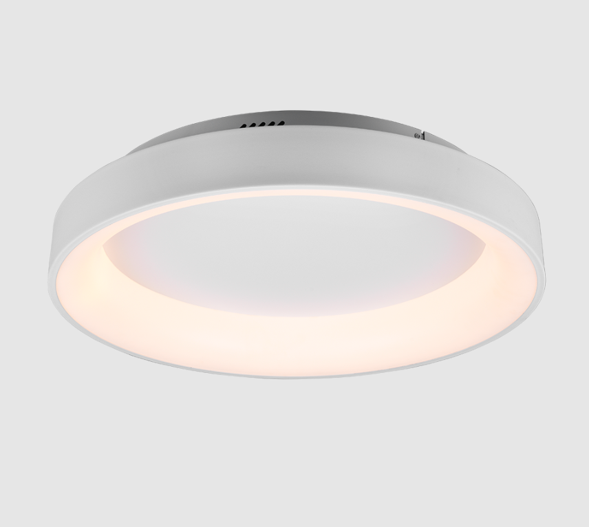 Biały plafon LED Girona 60 - 48W z pilotem i możliwością regulacji oświetlenia