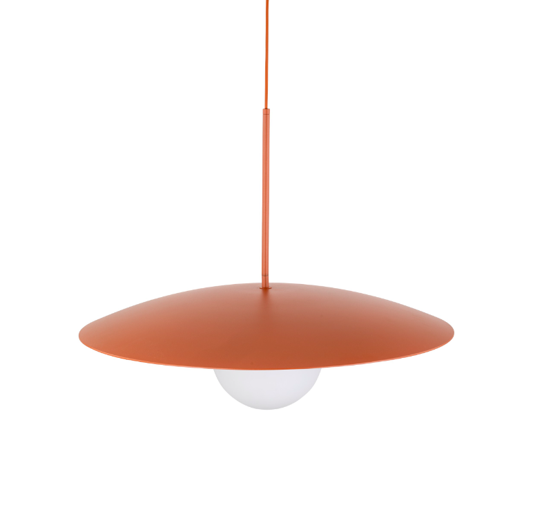 Ceglasta wisząca lampa Sabia o średnicy 65 cm