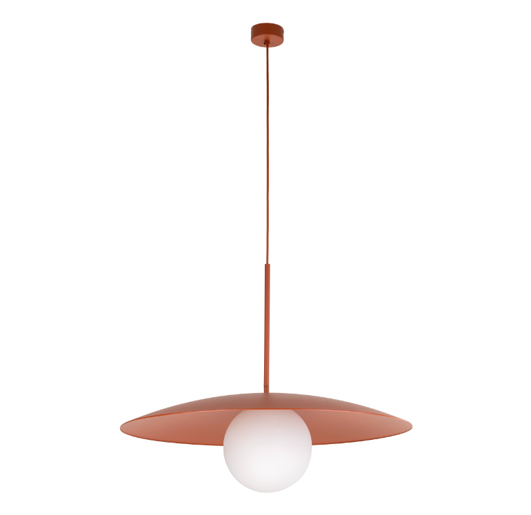 Ceglasta wisząca lampa Sabia o średnicy 65 cm