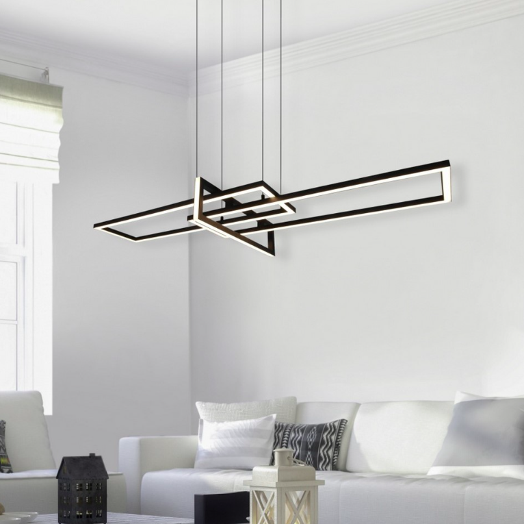 Czarna designerska lampa wisząca LED Salinas