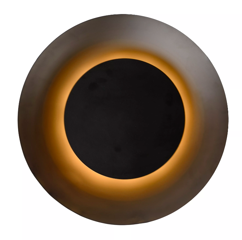 Czarny plafon Foskal LED 35 o nowoczesnym designie i dekoracyjnym kształcie dysku