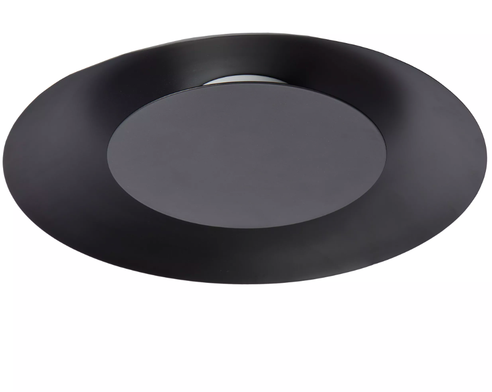 Czarny plafon Foskal LED 35 o nowoczesnym designie i dekoracyjnym kształcie dysku