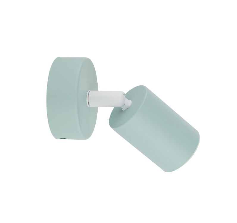 Kinkiet Livia w kolorze miętowym z regulowanym kloszem