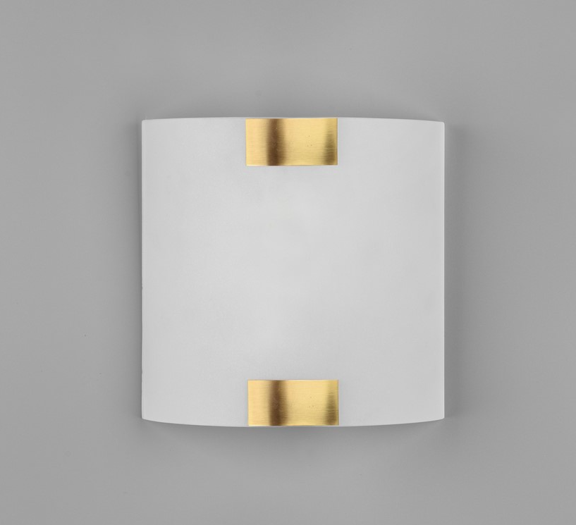 Klasyczny złoty kinkiet Pura ze szklanym kloszem