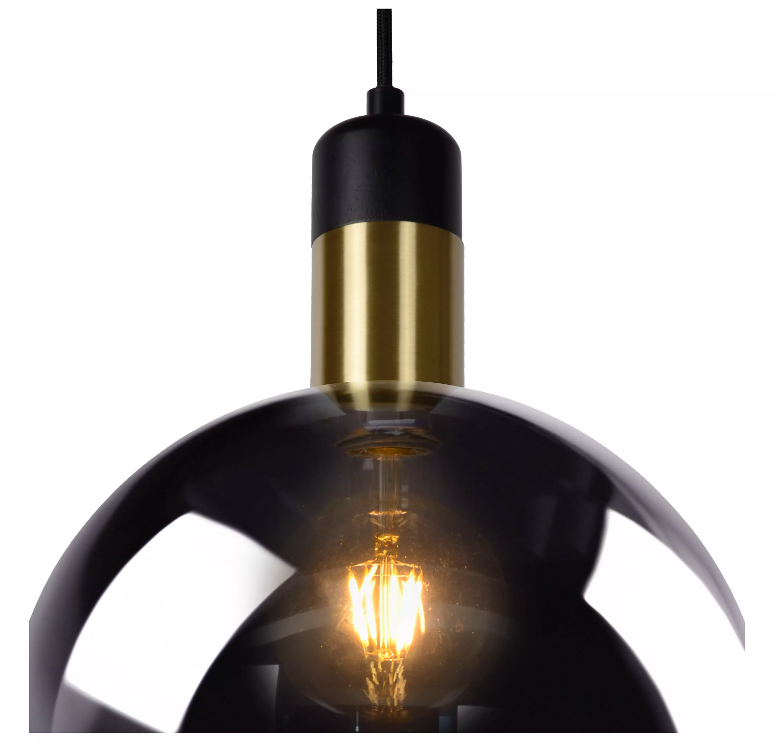 Lampa sufitowa Julius 40 z dymionego szkła – duża kula