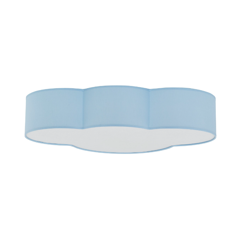 Niebieska dziecięca lampa sufitowa Cloud 4 w kształcie chmurki