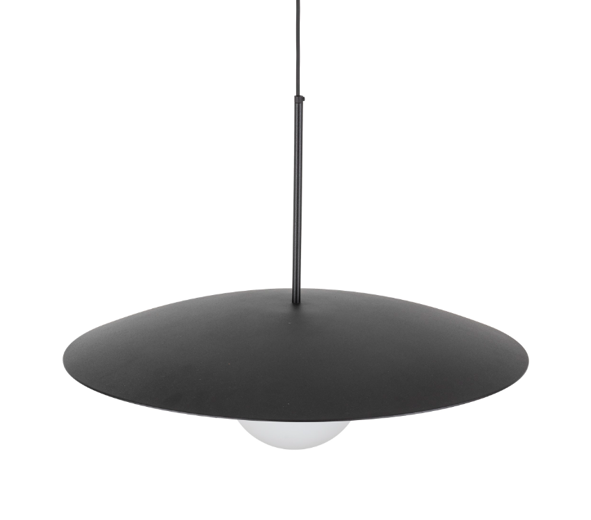 Nowoczesna czarna lampa wisząca Sabia o średnicy 65 cm