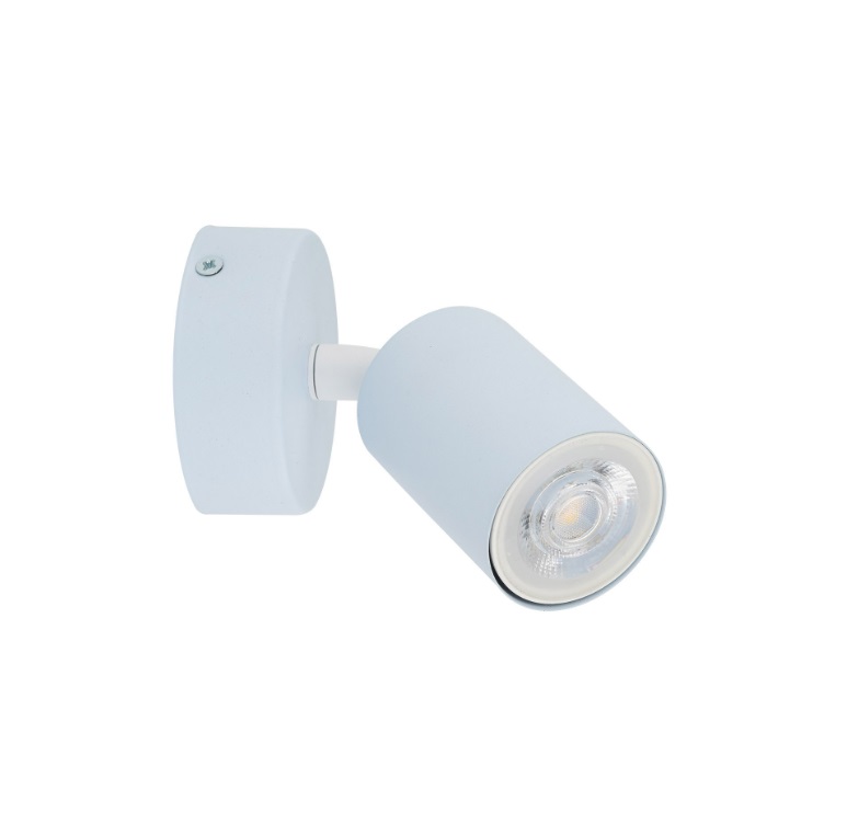 Pastelowoniebieski kinkiet Livia z regulowanym kloszem