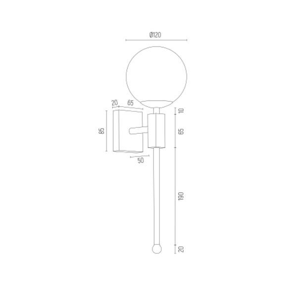 Promocja – stylowy kinkiet Megan w kolorze złotym